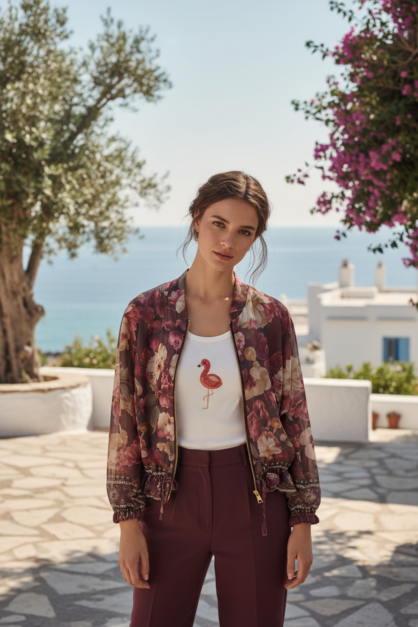 Sommer-Jacke Bordo – Model