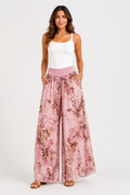Weite Palazzo-Hose mit floralem Print