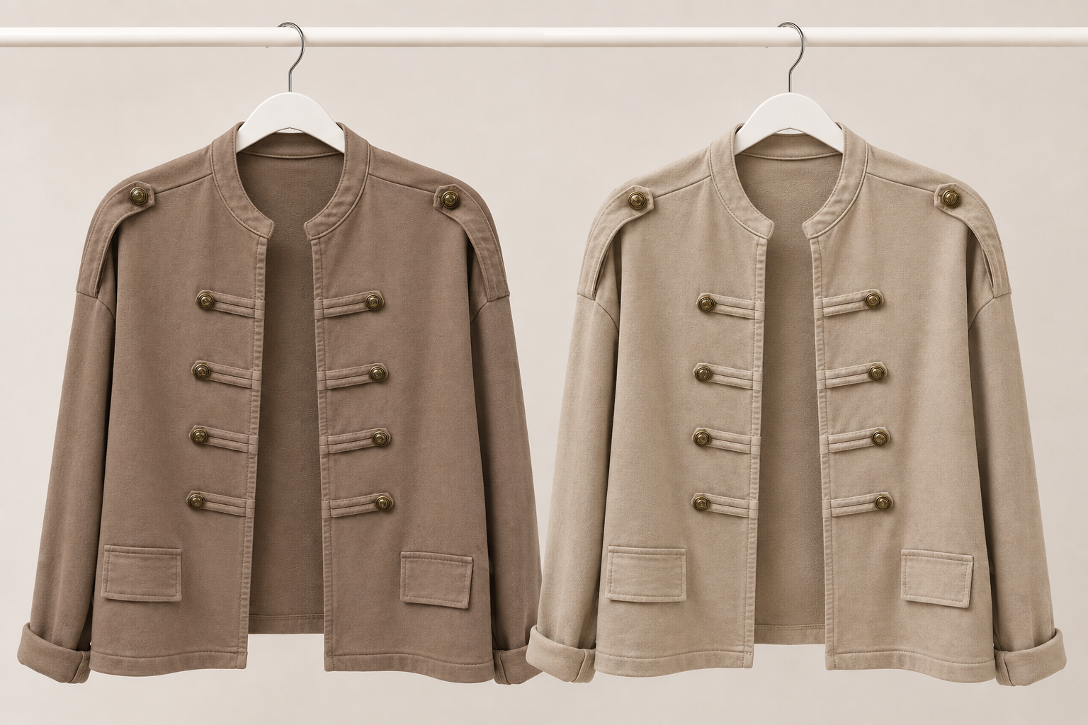 Military Jacke mit Zierknöpfen