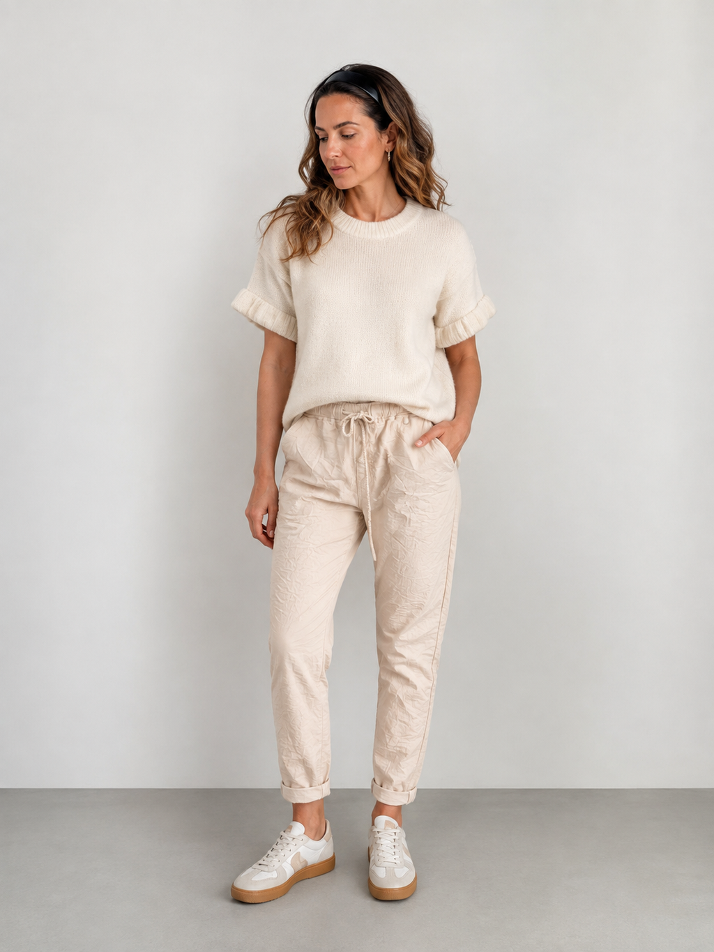 Jogger Hose Beige | 100% Baumwolle