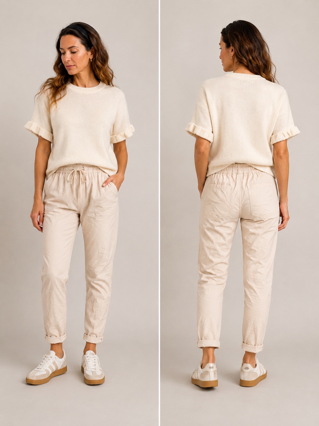 Jogger Hose Beige | 100% Baumwolle