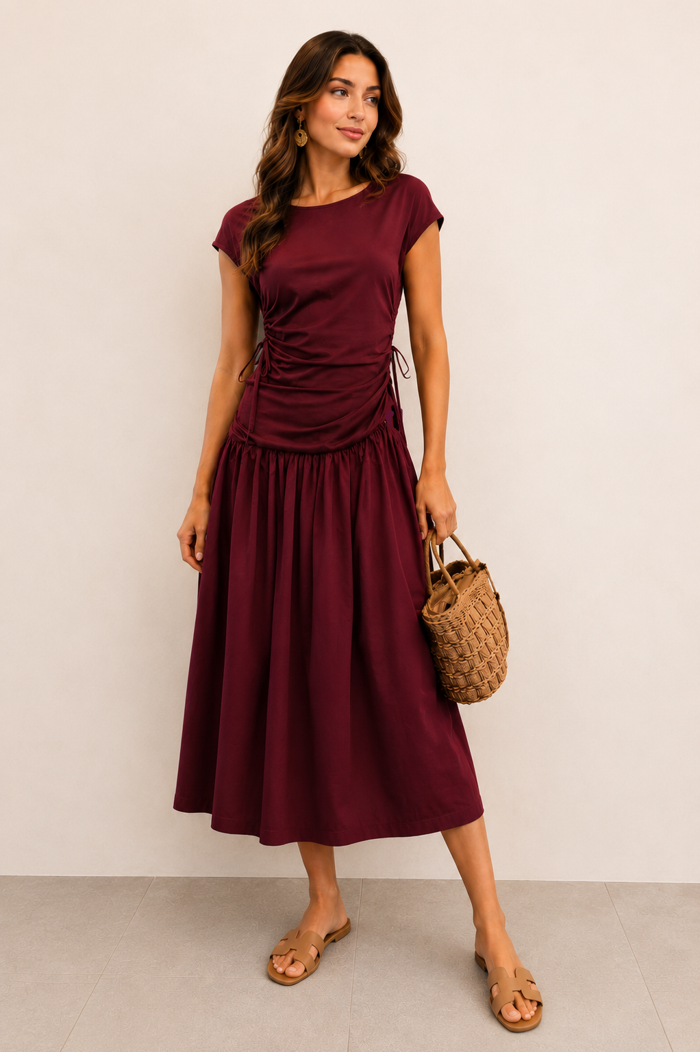 Sommerkleid Siena | Raffdetail | One Size