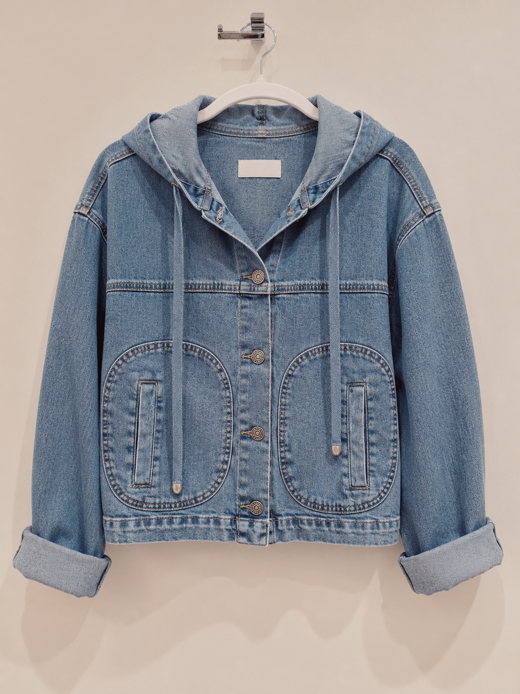 Jeansjacke mit Kapuze