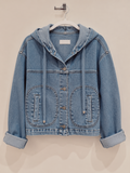 Jeansjacke mit Kapuze