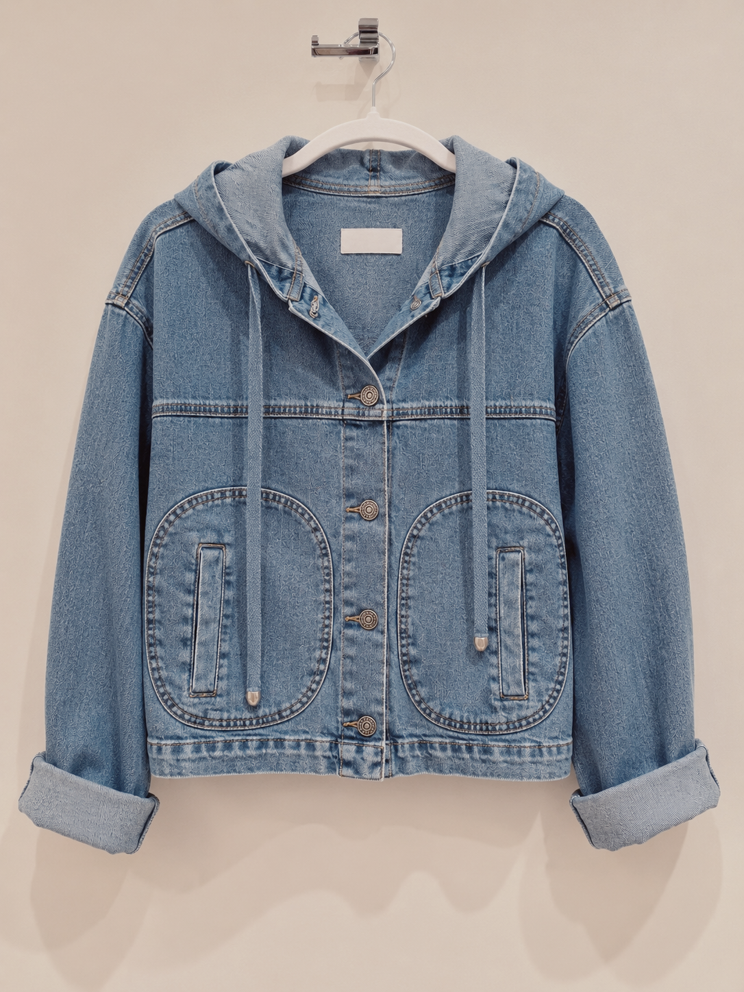Jeansjacke mit Kapuze
