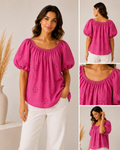 Bluse mit Puffärmeln