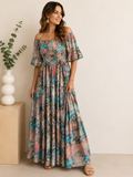 Maxikleid mit Carmen-Ausschnitt