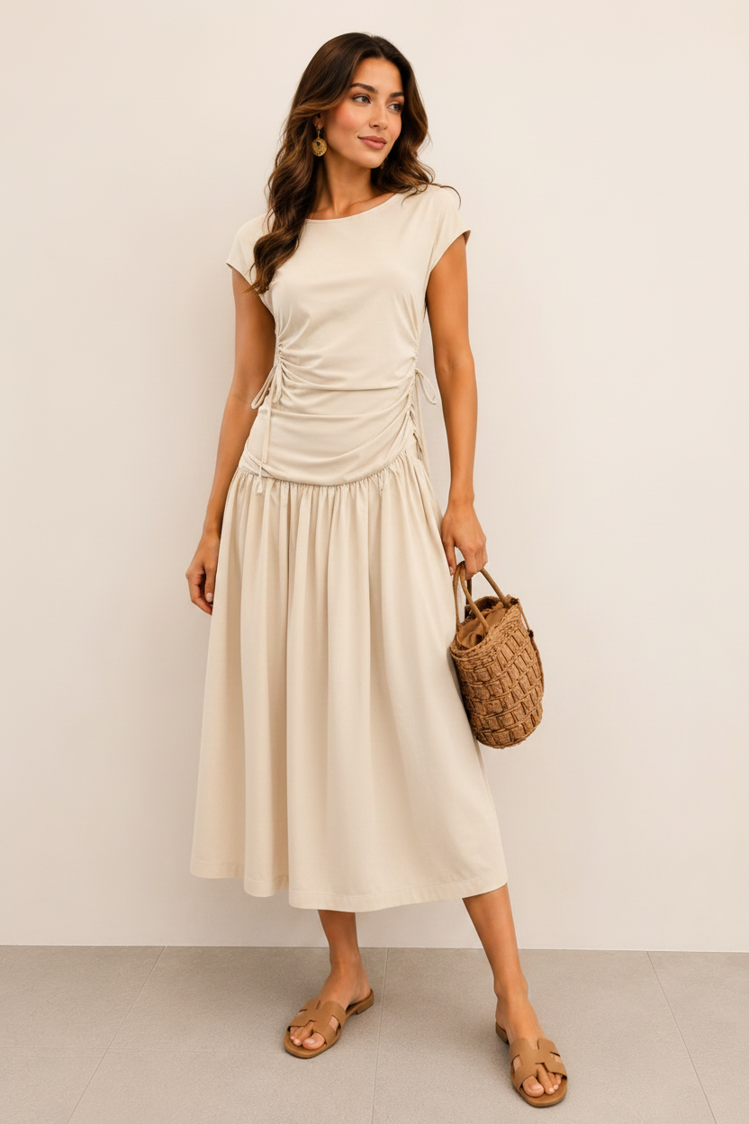 Sommerkleid Siena Hellbeige